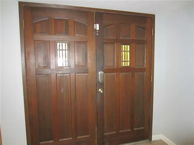 a view of front door
