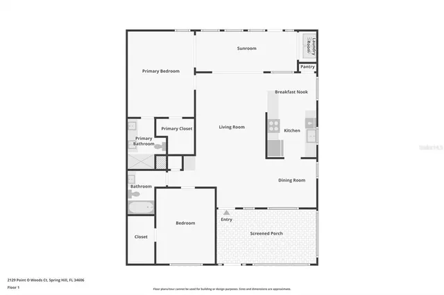 $219,000 | 2129 Point O Woods Court, Spring Hill, FL 34606