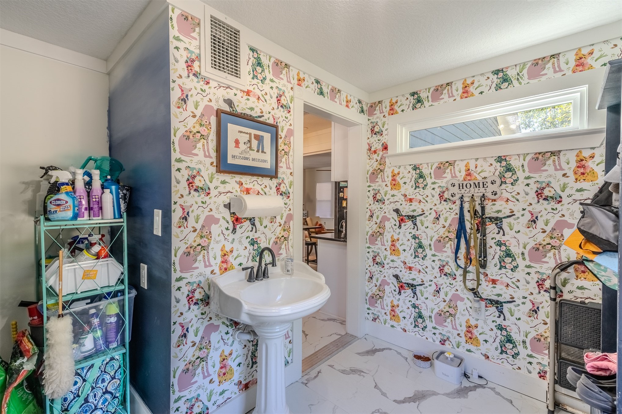28180 Lake Hampton Road Hilliard, FL 32046 - Photo 29 of 34 a bathroom with a sink and a shower curtain