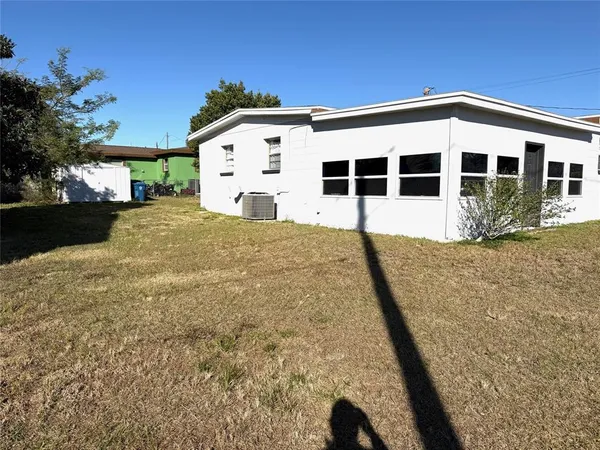 a large house with a large window