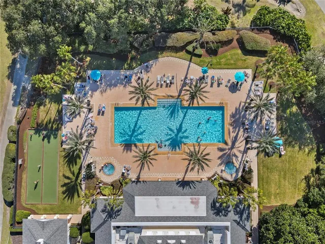 a view of a swimming pool and a terrace