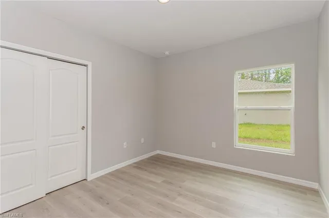 an empty room with a window