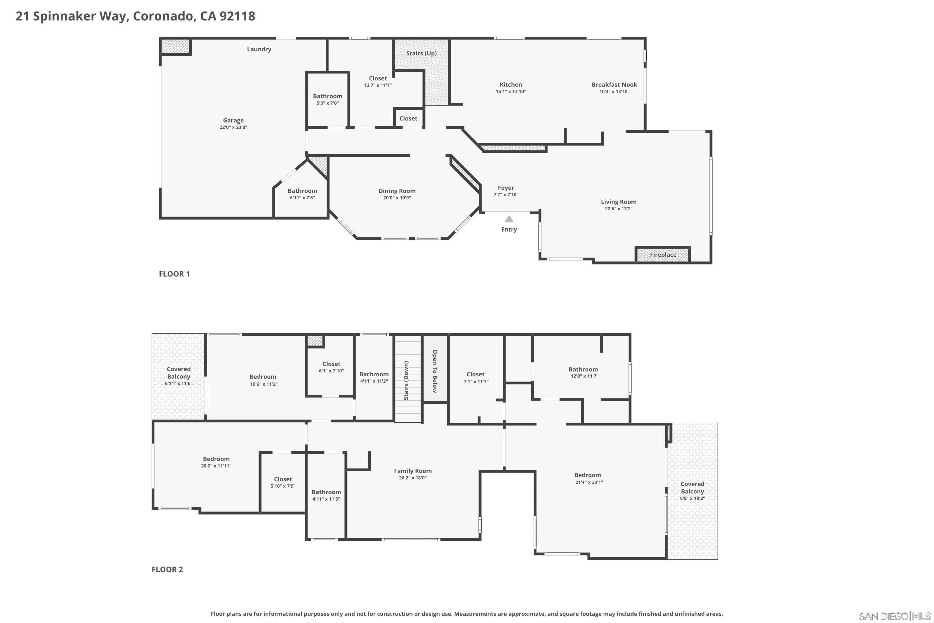 21 Spinnaker Way Coronado, CA 92118 - Photo 47 of 47 a picture of floor plan
