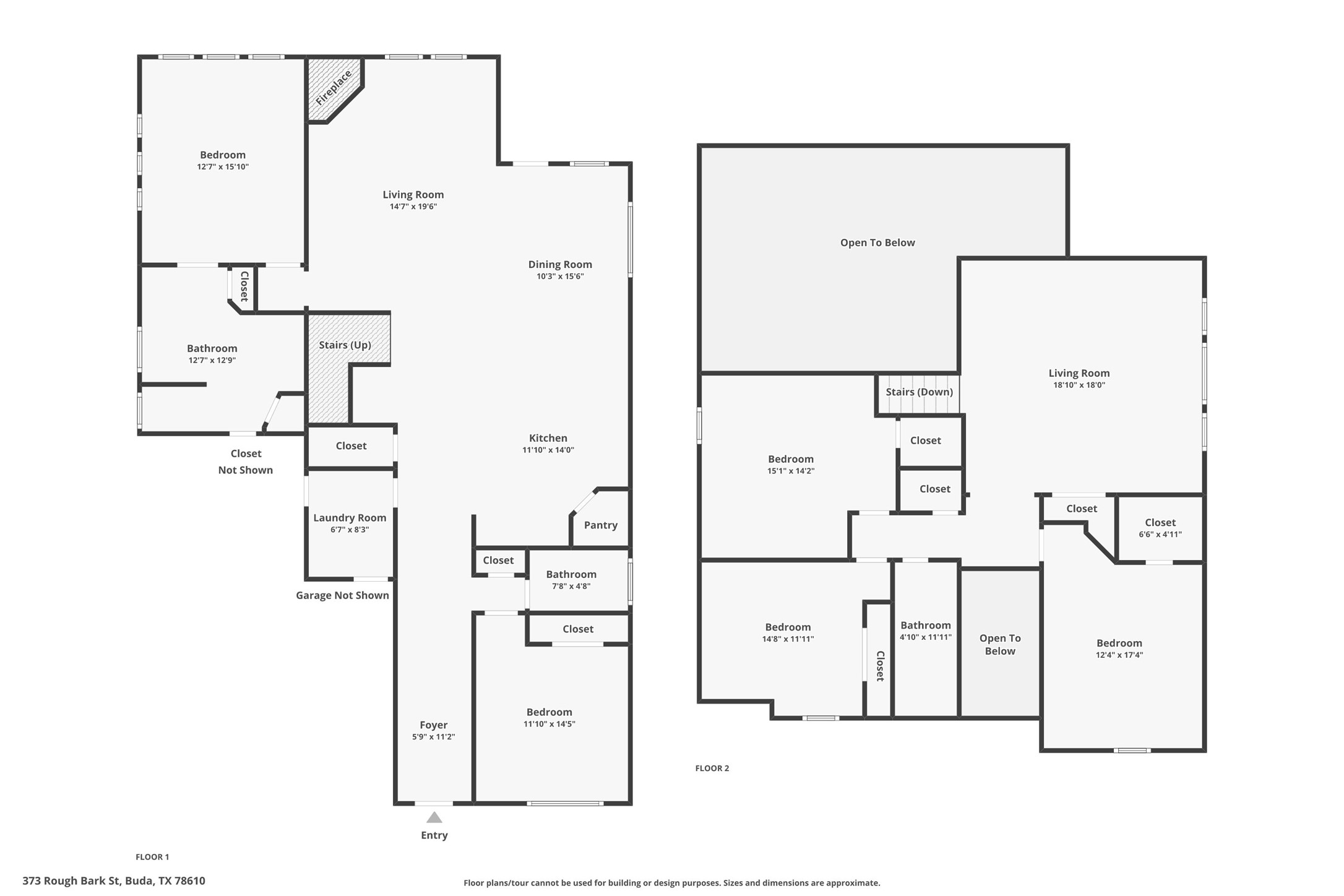 373 Rough Bark Street Buda, TX 78610 - Photo 39 of 39 A comprehensive floor plan. Dimensions are estimates.