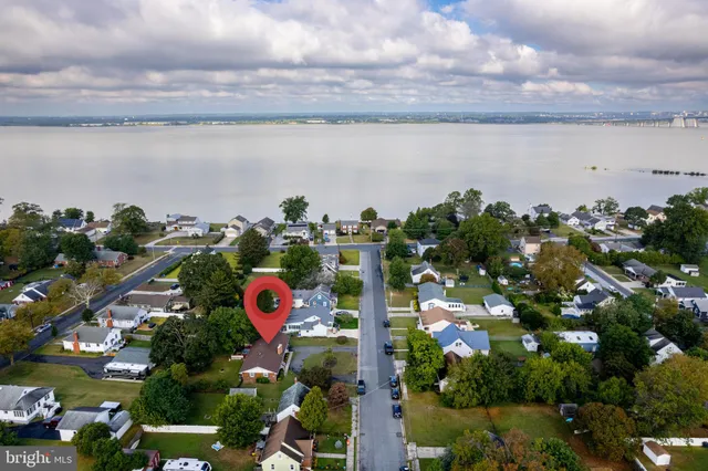 an aerial view of multiple house