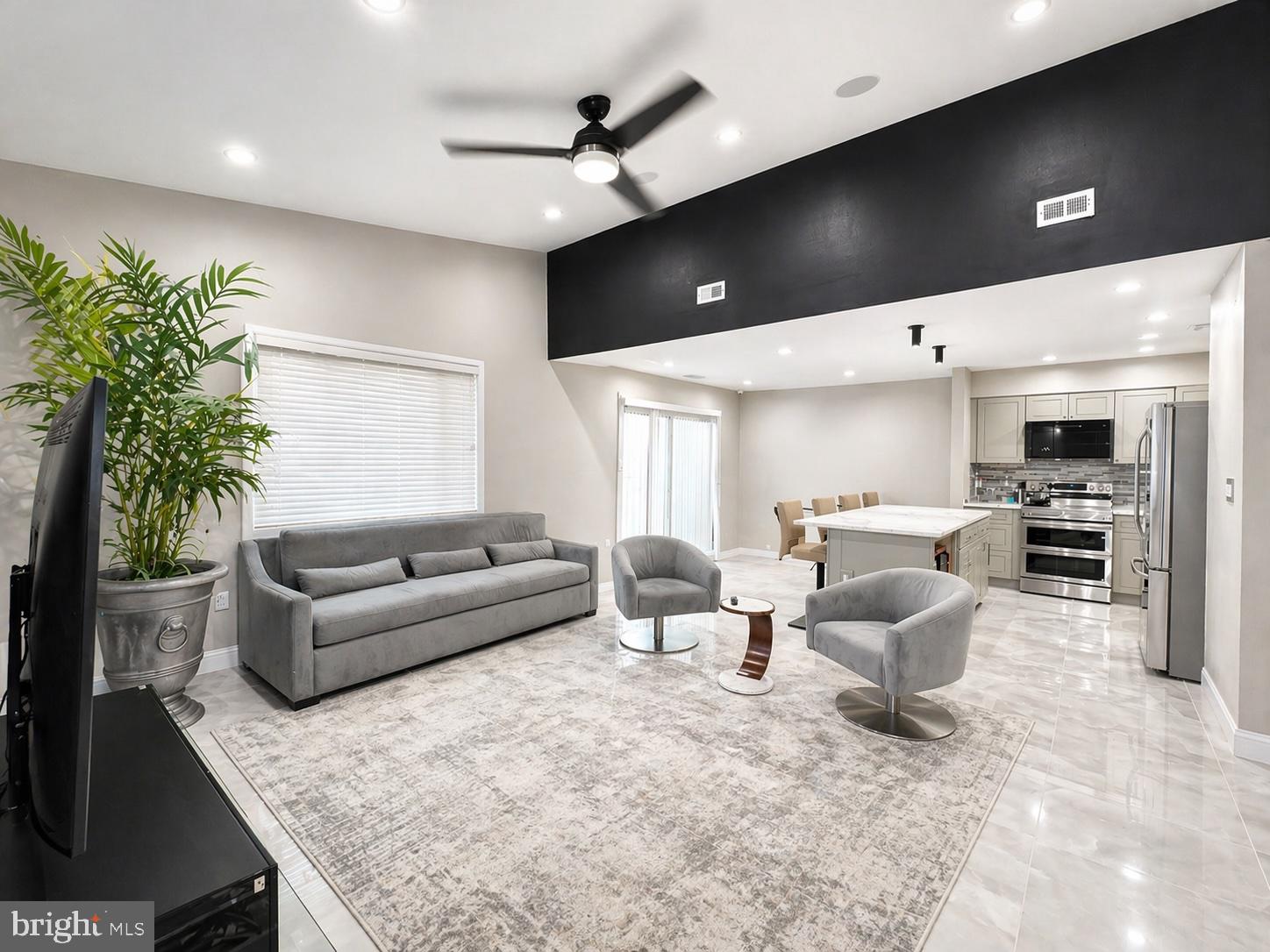 Modern elegance in open living space.