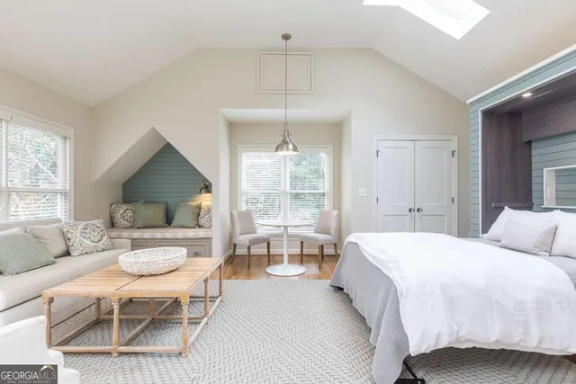 a view of a building with a yard