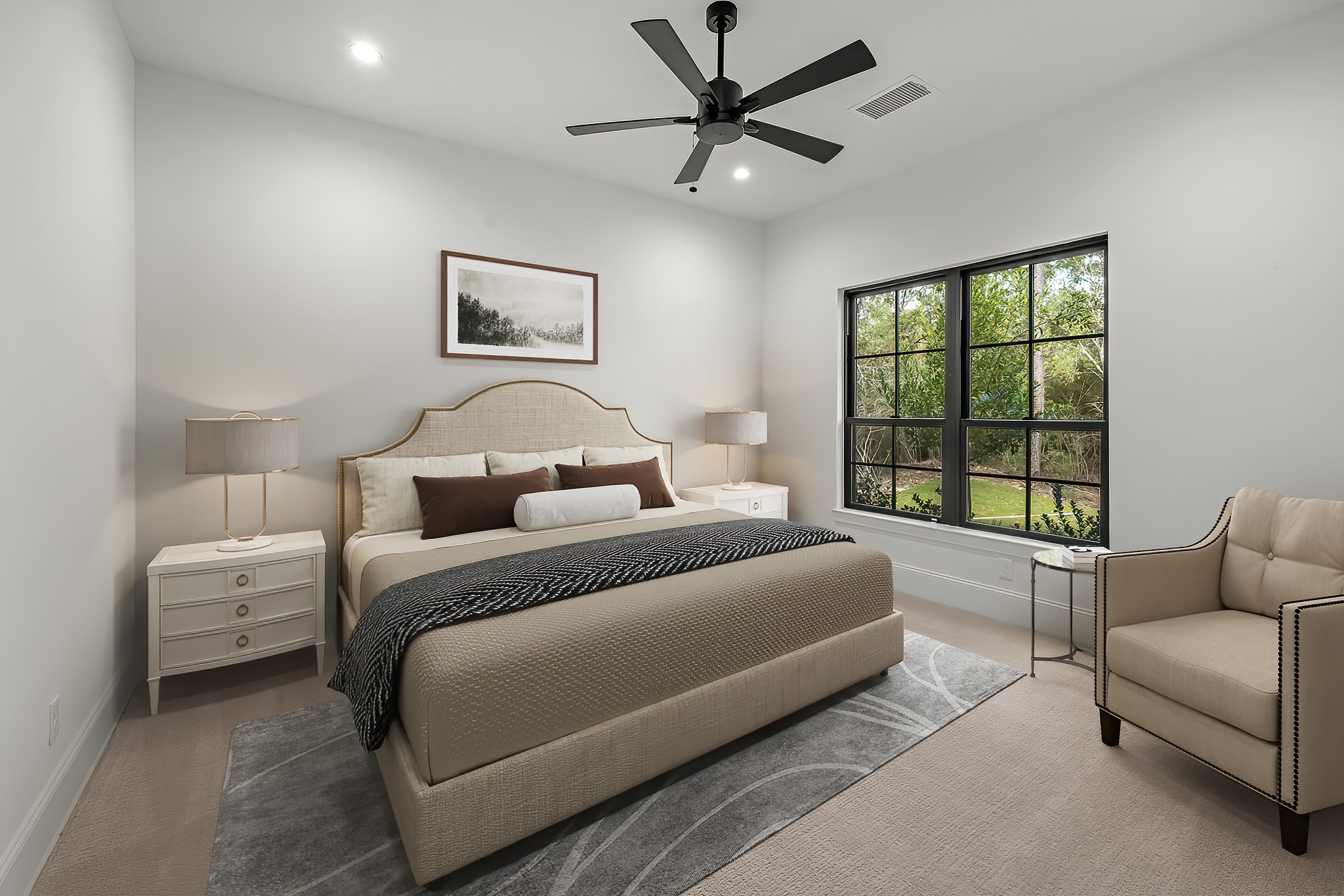 26041 Crown Ranch Boulevard Montgomery, TX 77316 - Photo 35 of 48 a bedroom with a bed couch and window