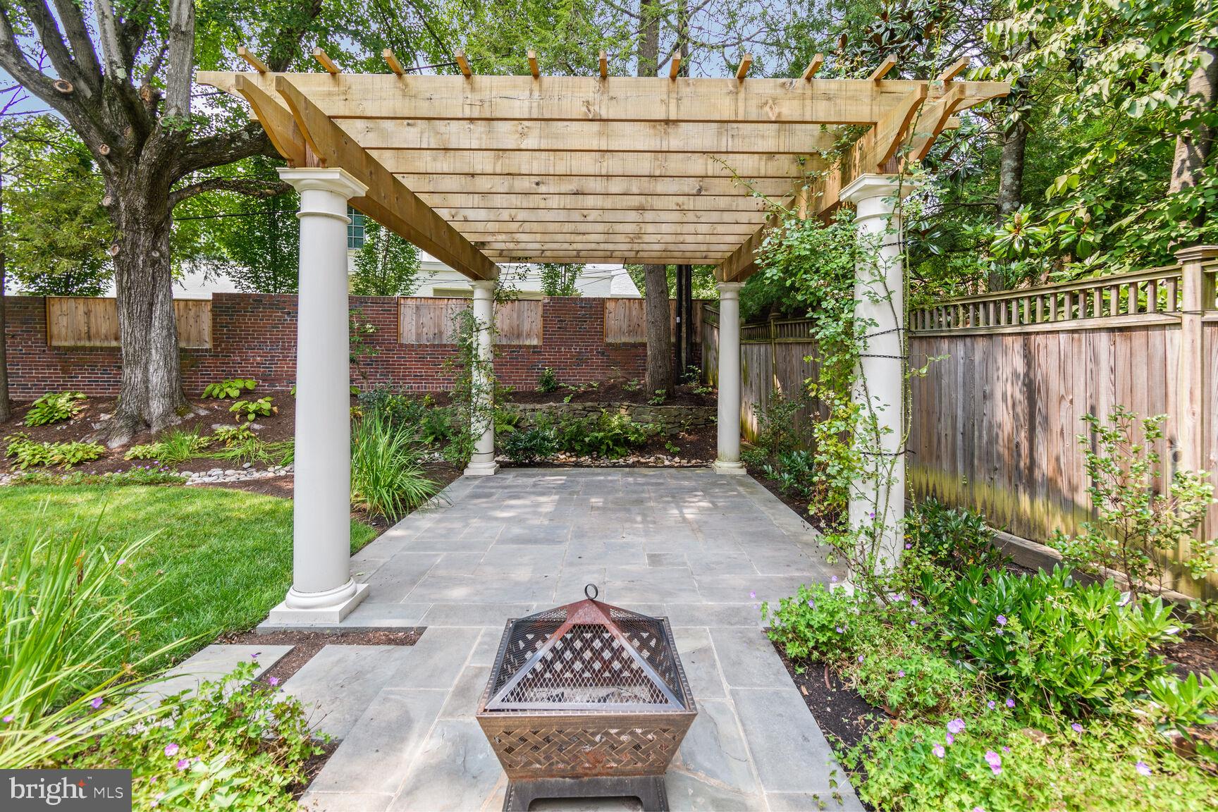3712 Fordham Road Northwest Washington, DC 20016 - Photo 5 of 45 Serene garden retreat with pergola.