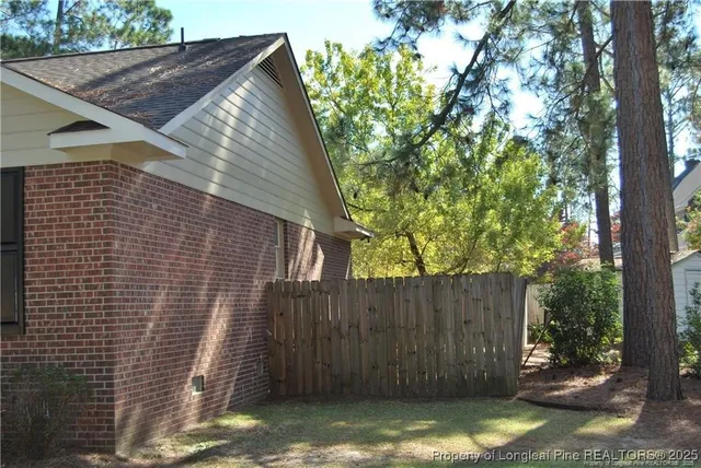 a backyard of a house