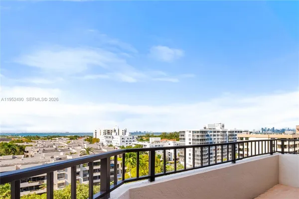 a view of city from balcony with city view