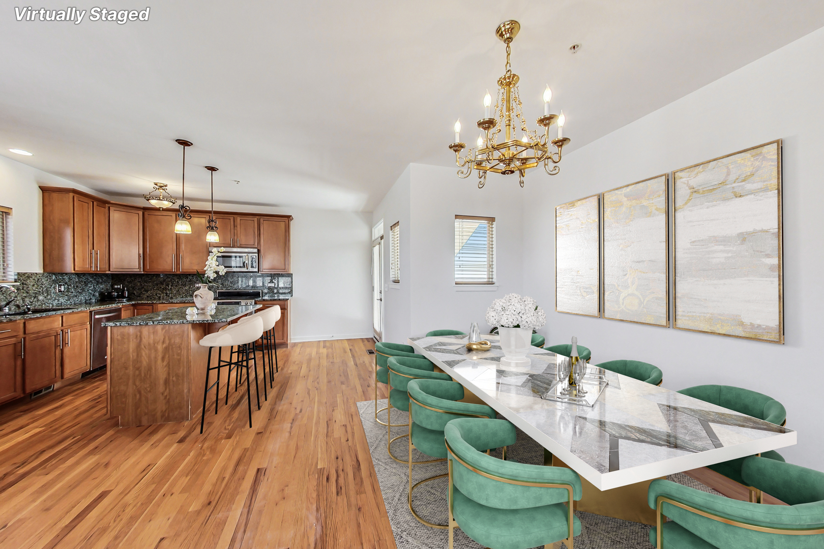 45 East 23rd Street Chicago, IL 60616 - Photo 8 of 27 a view of a dining room with furniture window and wooden floor