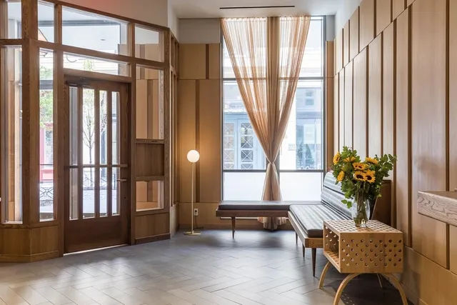 a view of a balcony and a window