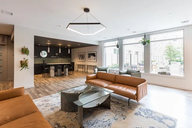 a view of a table and chairs in a kitchen