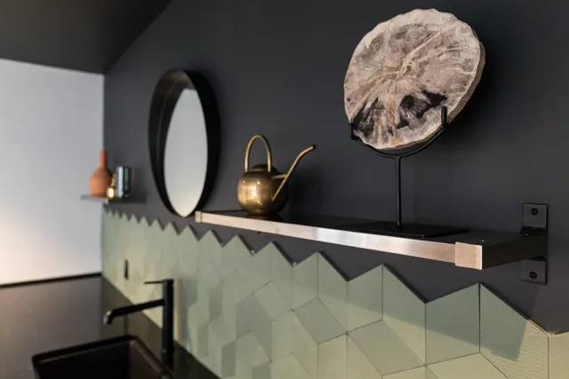 a room with furniture and a rug