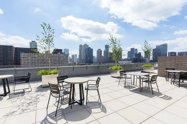 a view of a patio with couches chairs and potted plants