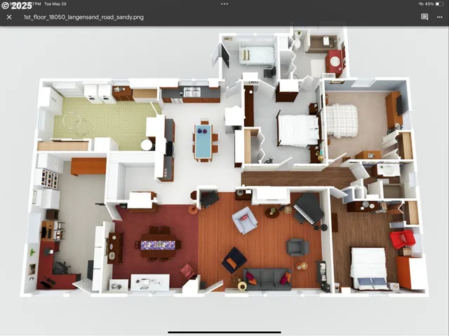 a aerial view of houses with outdoor space