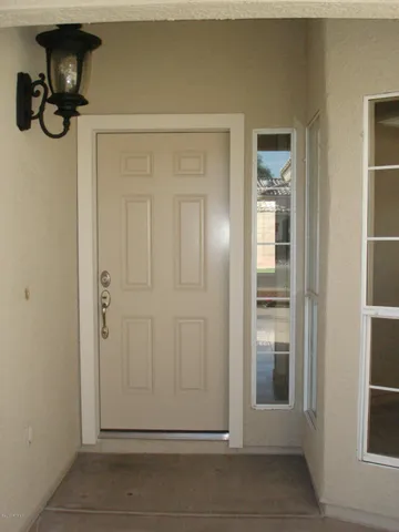 a view of front door