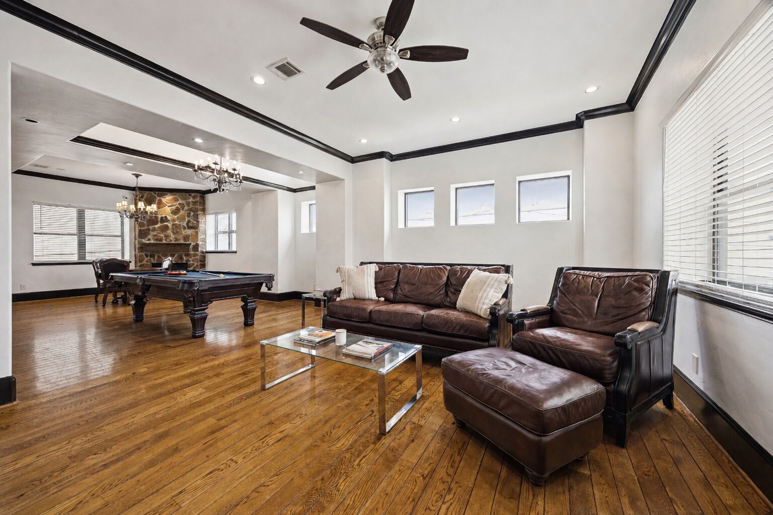 4119 Allen Street Houston, TX 77007 - Photo 21 of 42 a living room with furniture and a wooden floor