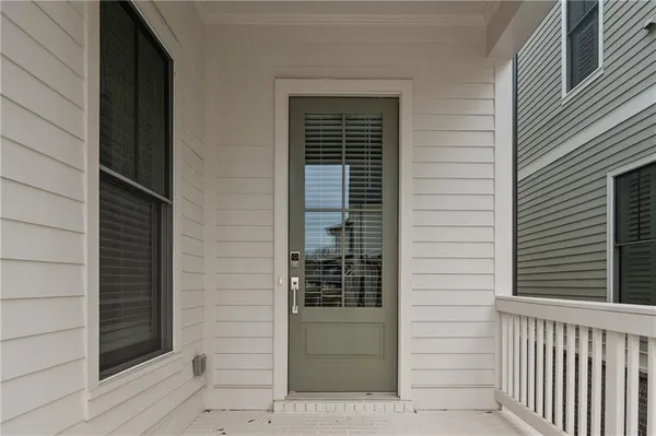 a view of front door