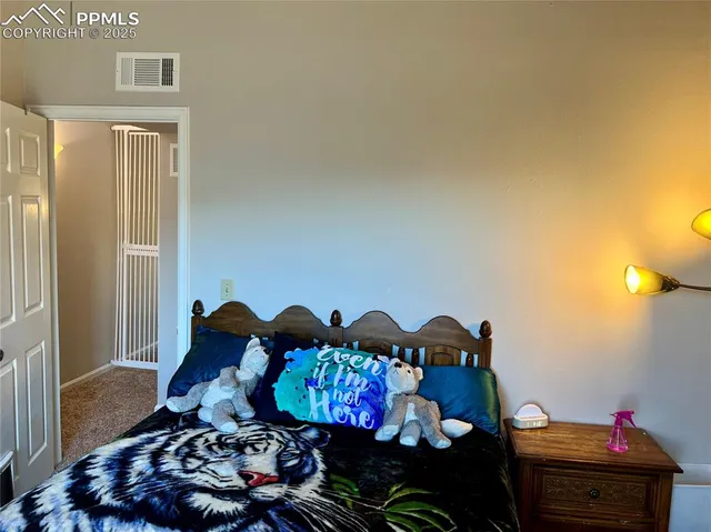 a room with toys and flowers