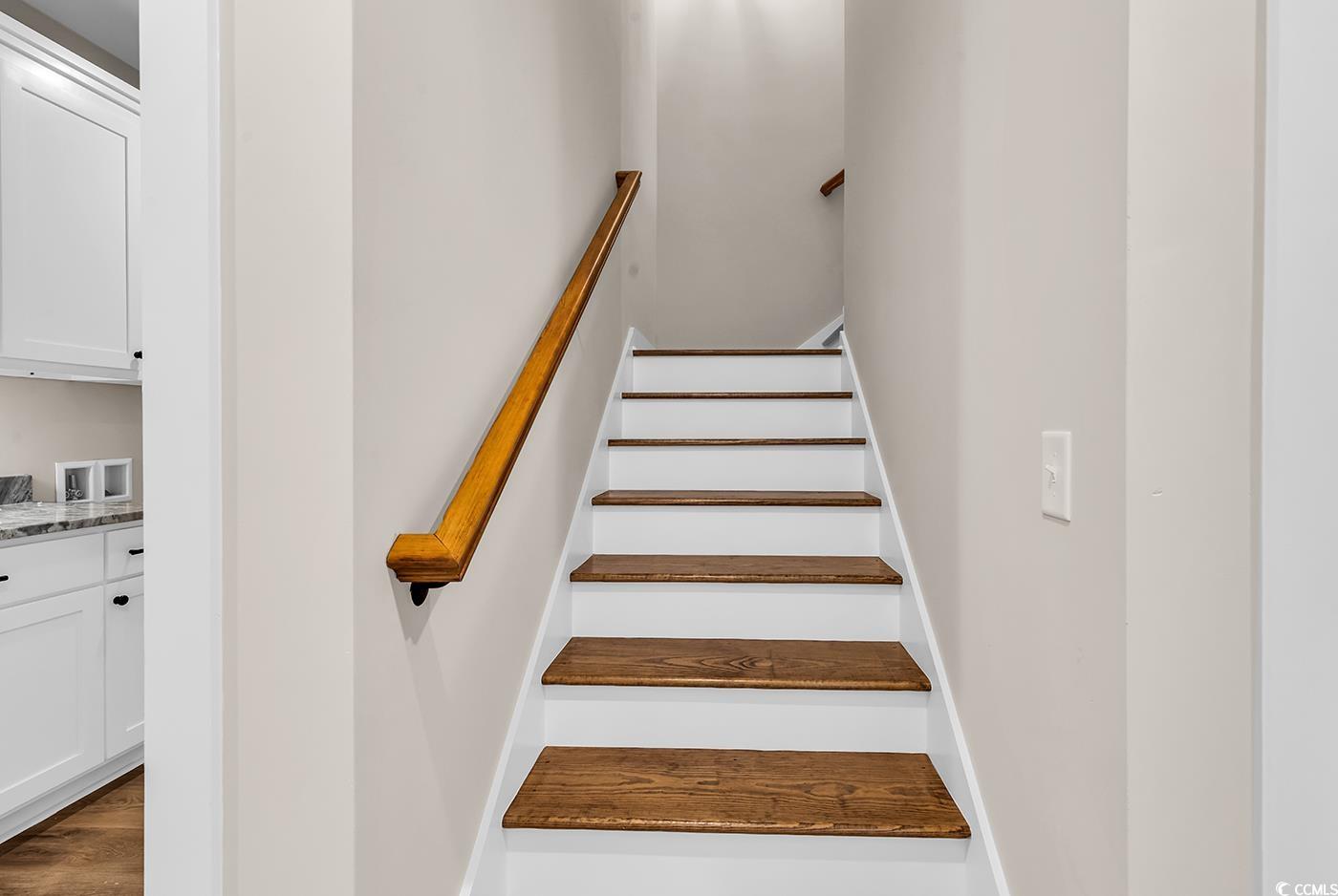 713 Horry Road Aynor, SC 29511 - Photo 30 of 40 Stairway with wood finished floors