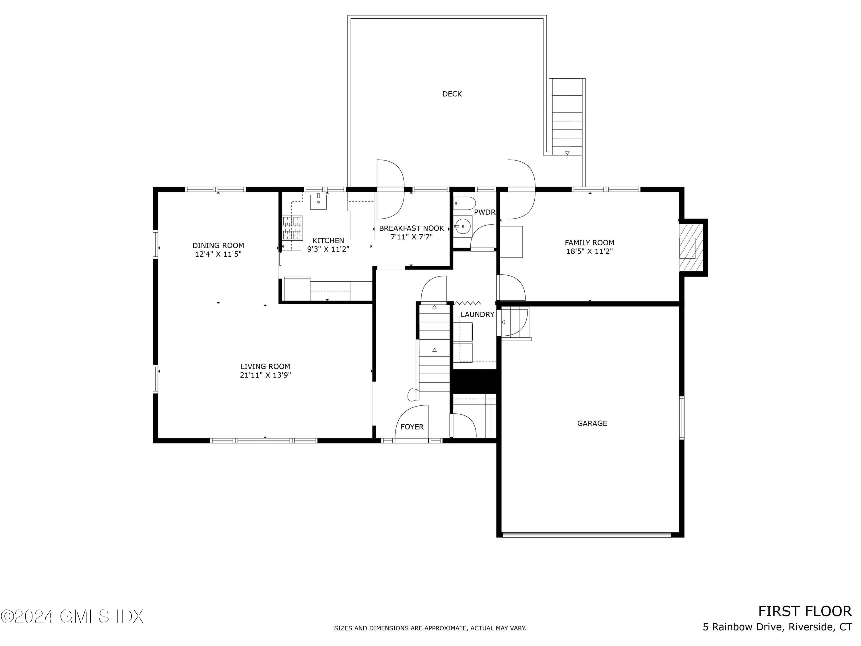5 Rainbow Drive Riverside, CT 06878 - Photo 17 of 19 5 Rainbow Dr - 1st flr - FLOOR PLAN