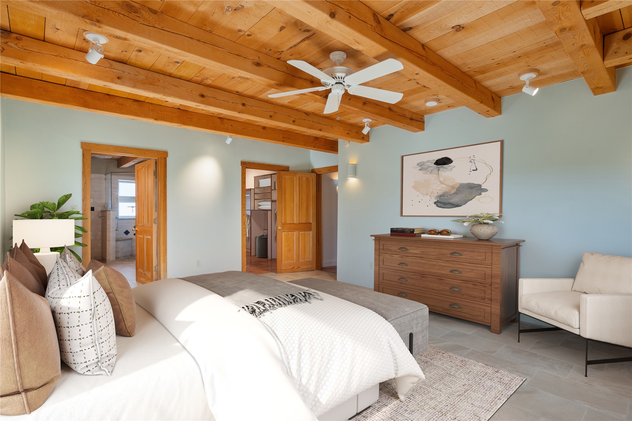 71 Camerada Loop Santa Fe, NM 87508 - Photo 10 of 35 Virtually staged primary bedroom