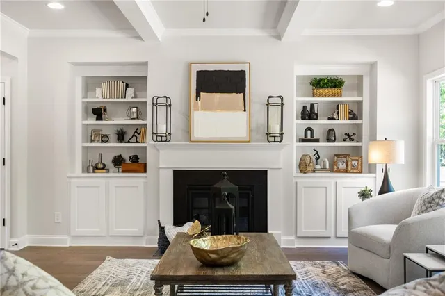 a view of a small space with window