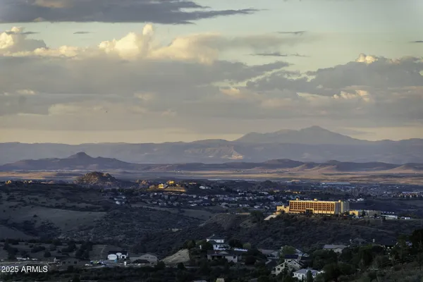 a view of city and mountain