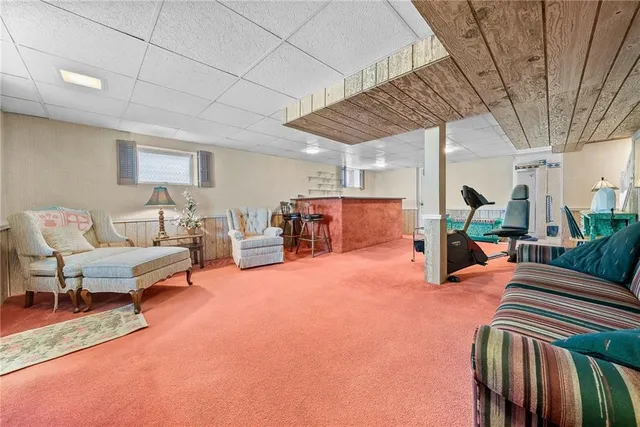 a living room with furniture and a couch