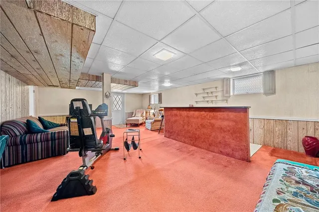 a room with furniture