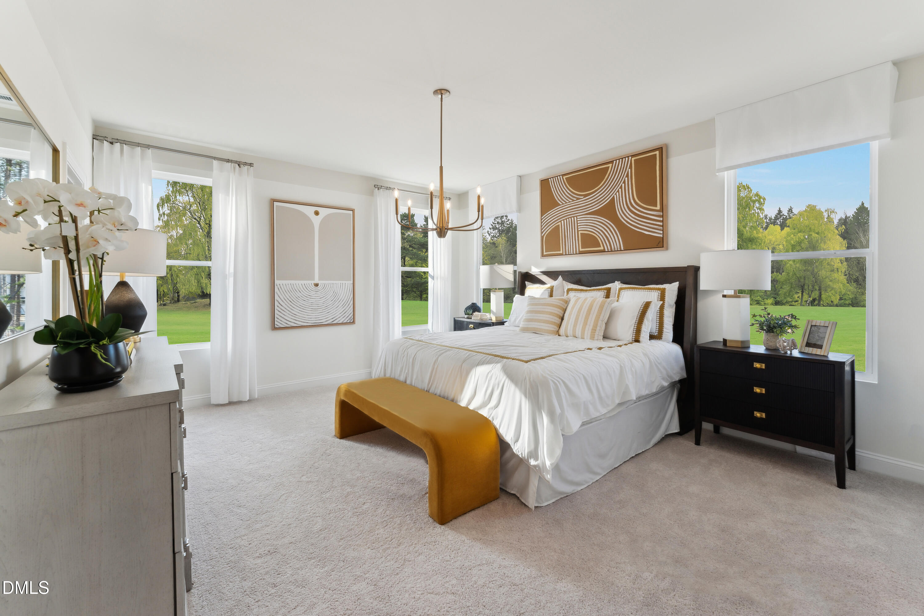 10632 Pleasant Branch Drive Raleigh, NC 27614 - Photo 18 of 35 a spacious bedroom with a bed and a window