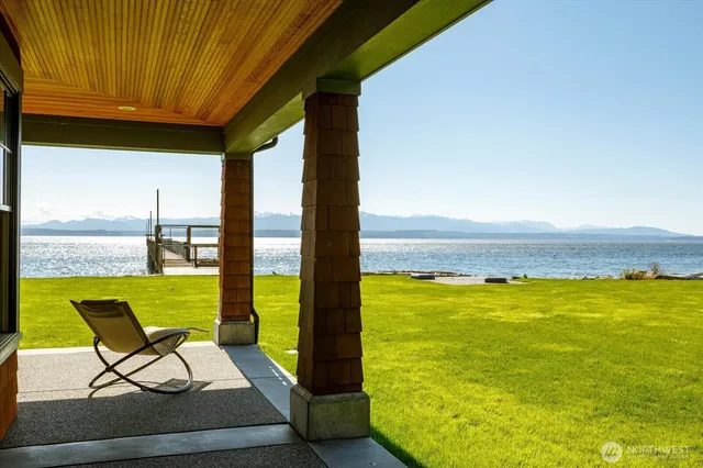 a view of an ocean from a balcony