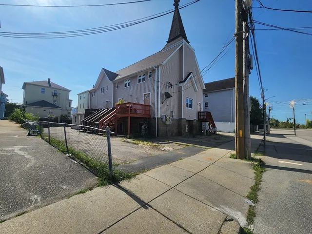 a street view along with building