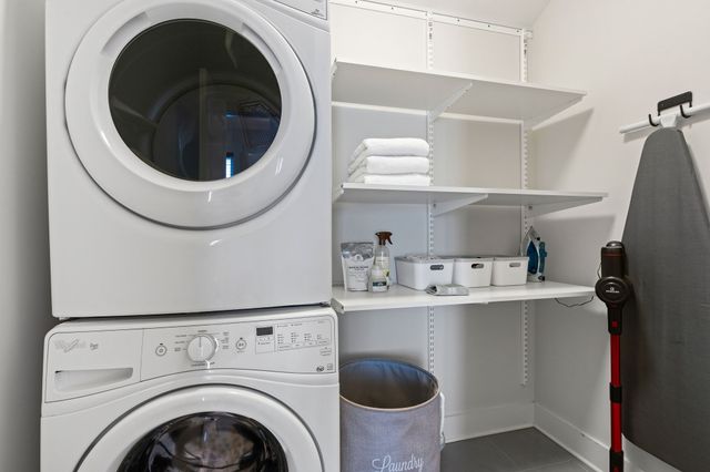 a close up view of washer and dryer
