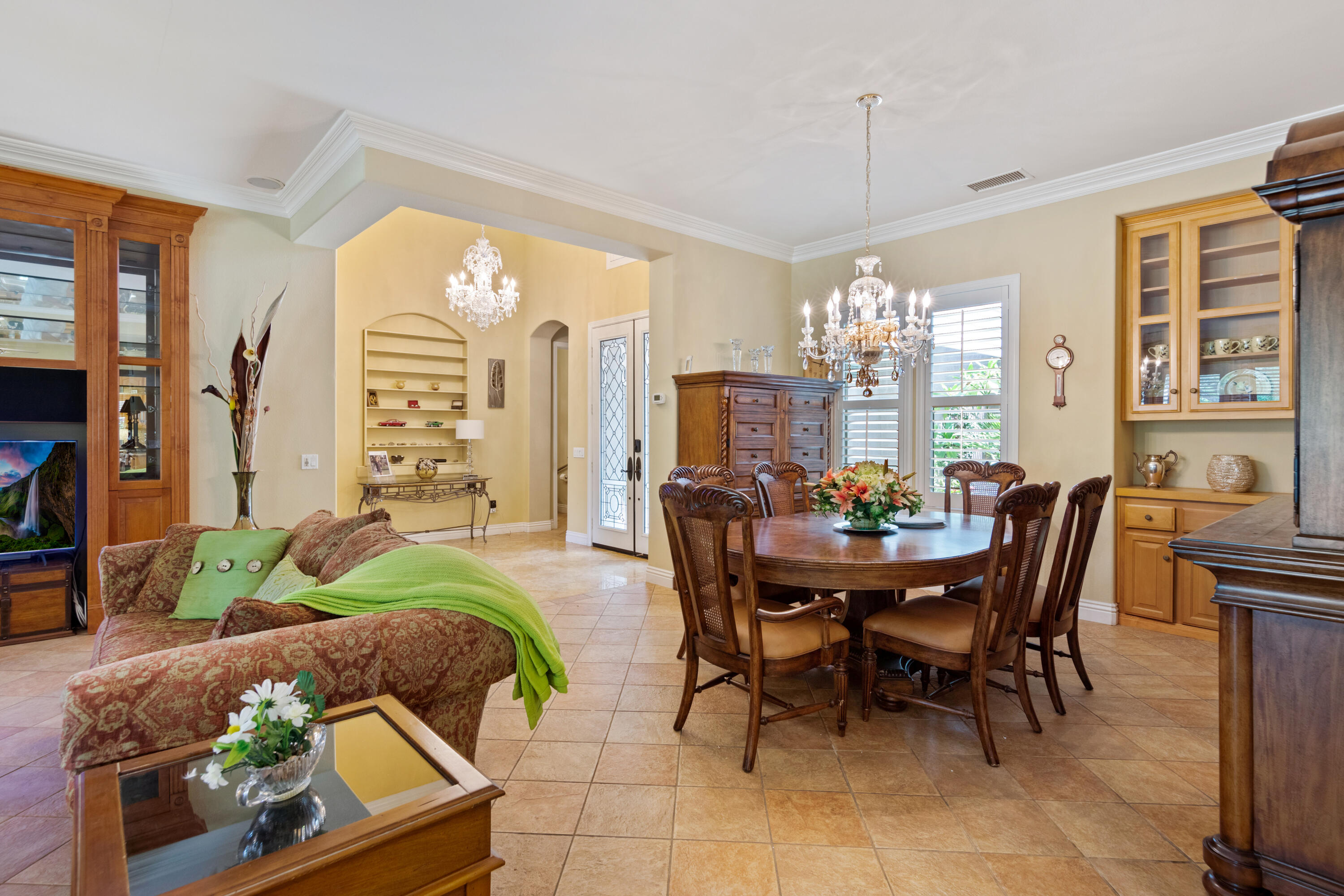49475 Redford Way Indio, CA 92201 - Photo 30 of 45 a view of a dining room with furniture window and outside view