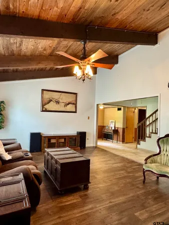 a view of a hallway with washer and dryer