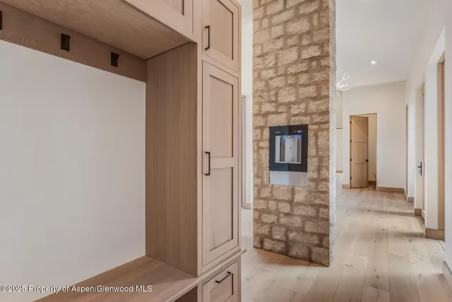 a bathroom with a bathtub and shower