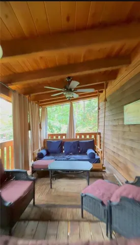 a room with furniture and window