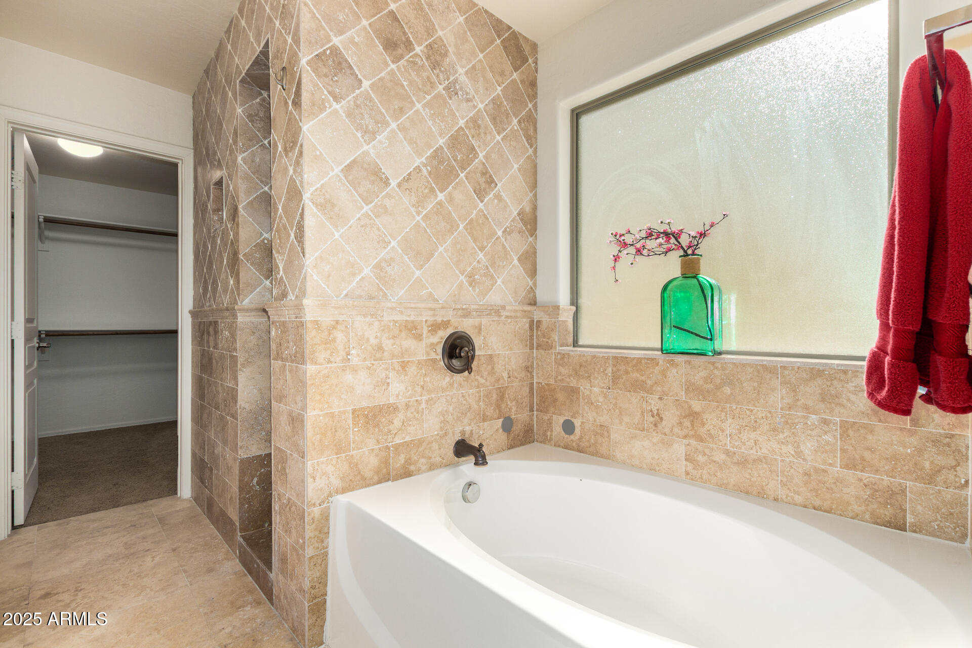 3563 East Blue Ridge Way Gilbert, AZ 85298 - Photo 23 of 48 a bathroom with a bathtub and a shower