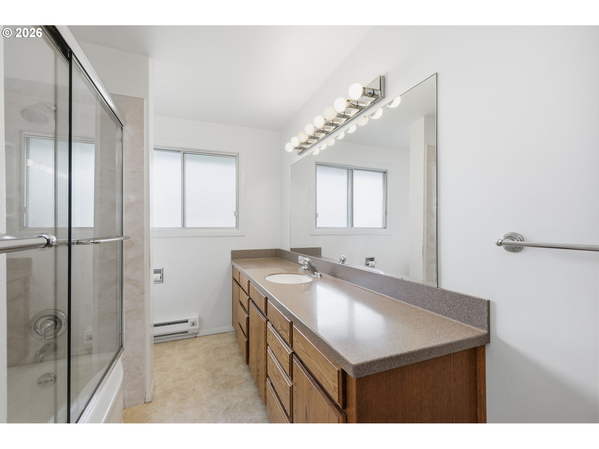 2541 Marcola Road Springfield, OR 97477 - Photo 17 of 33 a bathroom with a sink vanity and mirror