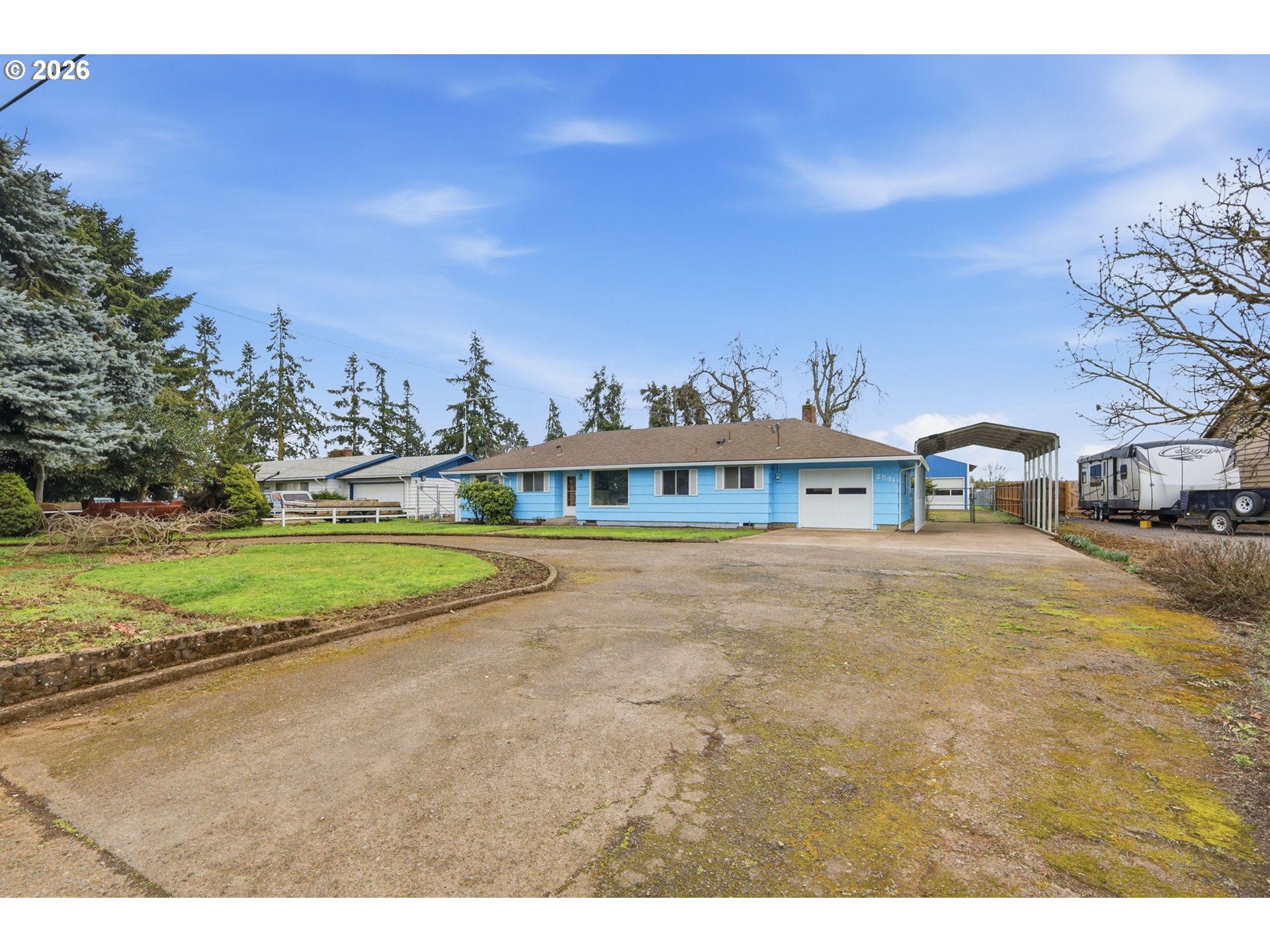 2541 Marcola Road Springfield, OR 97477 - Photo 32 of 33 a view of house with a swimming pool