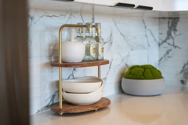 a room with a table and chairs