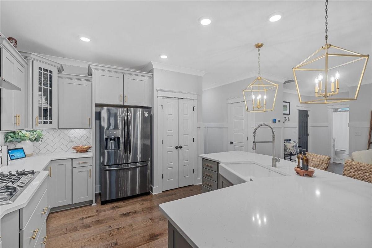 1112 Baldwin Drive Lancaster, SC 29720 - Photo 15 of 48 a kitchen with refrigerator and cabinets
