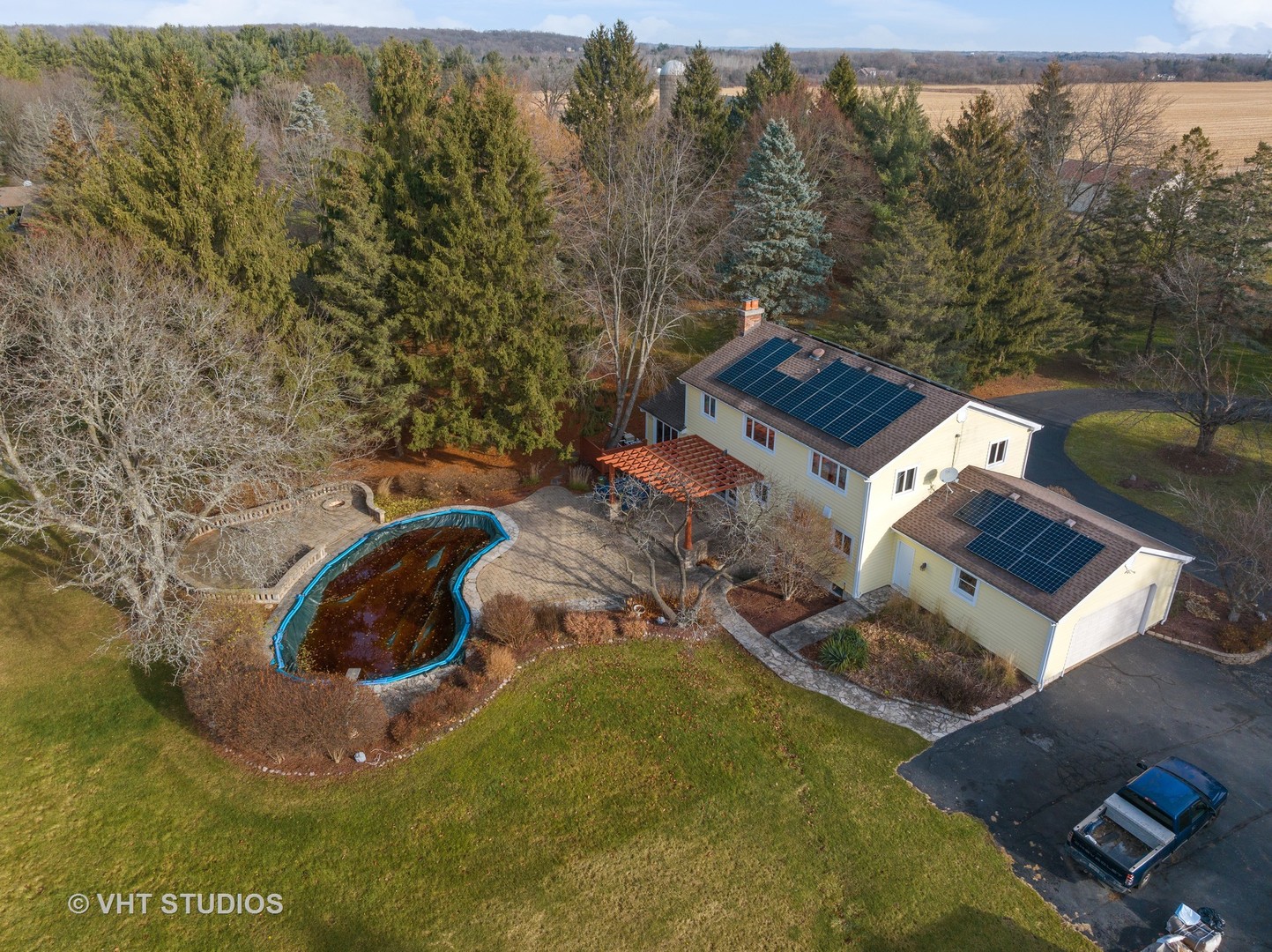 1907 Cherry Valley Road Woodstock, IL 60098 - Photo 41 of 56 an aerial view of a house with outdoor space
