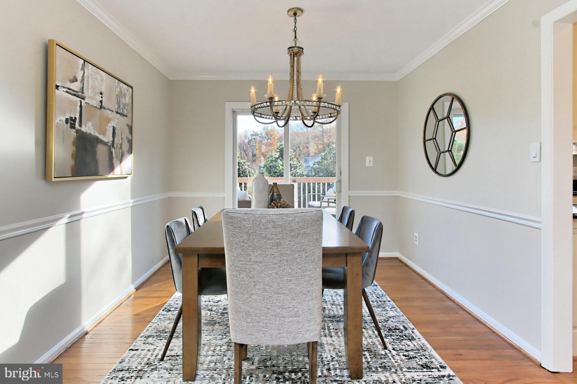12567 Rock Ridge Road Herndon, VA 20170 - Photo 8 of 50 Pretty Dining Room w/ Unique Feature: SGD to Deck