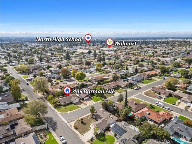 an aerial view of a city