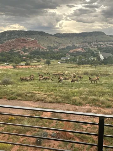 a view of lake with mountain