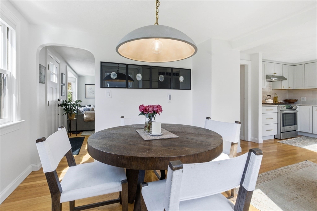 16 Beebe Lane Wakefield, MA 01880 - Photo 10 of 32 a view of a dining room with furniture and wooden floor